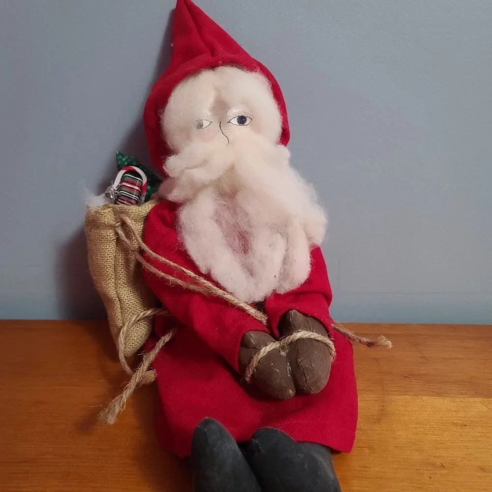 Vintage Handmade Santa Christmas doll 1990 18 Inch - Picture 6 of 7